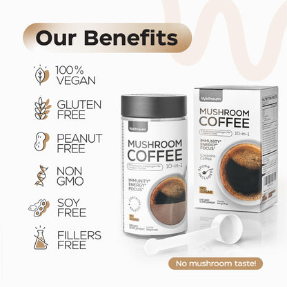 Mushroom Coffee, Fruits & Greens, Beetroot, Magnesium, Previotic Fiber
