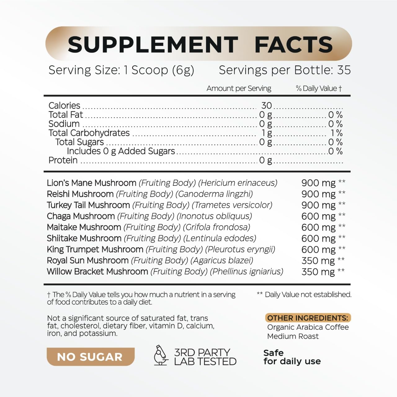 Mushroom Coffee, Fruits & Greens, Beetroot, Magnesium, Previotic Fiber