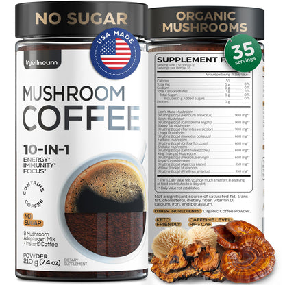 Mushroom Coffee, Fruits & Greens, Beetroot, Magnesium, Previotic Fiber